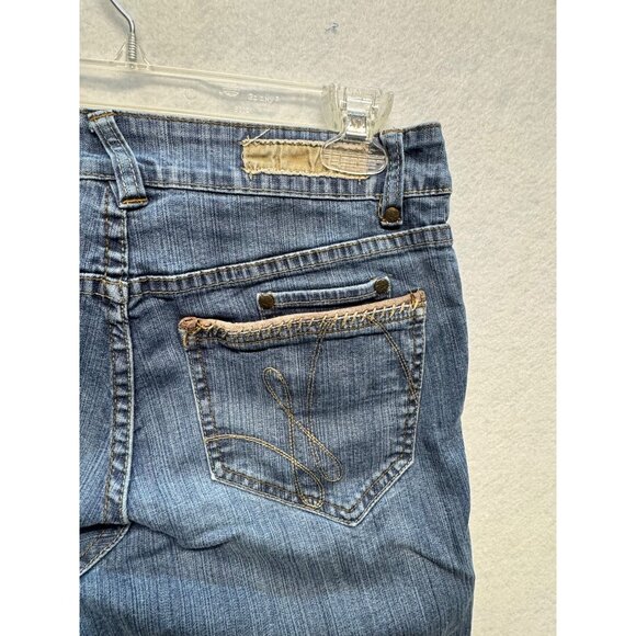 Worn Brand Womens Worn Bootcut Denim Jeans Size 8 Blue Medium Wash Cotton Blend - Picture 11 of 11
